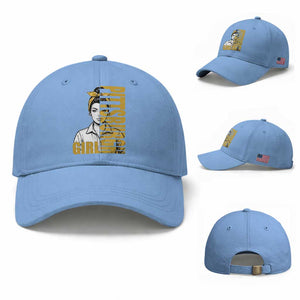 Strong Woman Football Game Day Baseball Cap Black And Gold City Pride