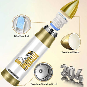 Strong Woman Football Game Day Bullet Tumbler Black And Gold City Pride