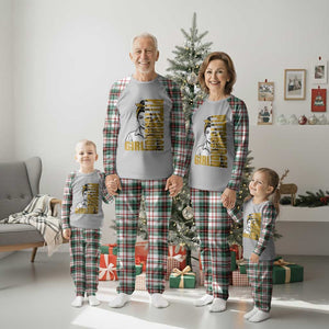 Strong Woman Football Game Day Plaid Pajama Set Black And Gold City Pride