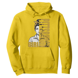 Strong Woman Football Game Day Hoodie Black And Gold City Pride