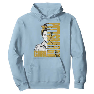 Strong Woman Football Game Day Hoodie Black And Gold City Pride