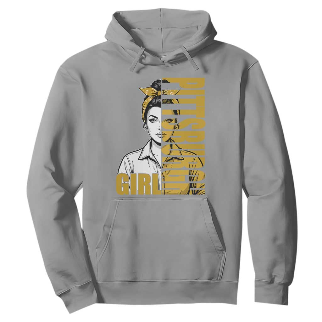 Strong Woman Football Game Day Hoodie Black And Gold City Pride