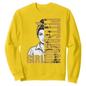 Strong Woman Football Game Day Sweatshirt Black And Gold City Pride