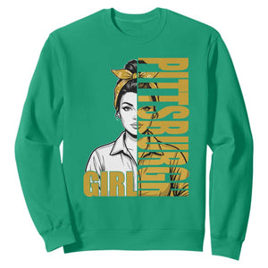 Strong Woman Football Game Day Sweatshirt Black And Gold City Pride