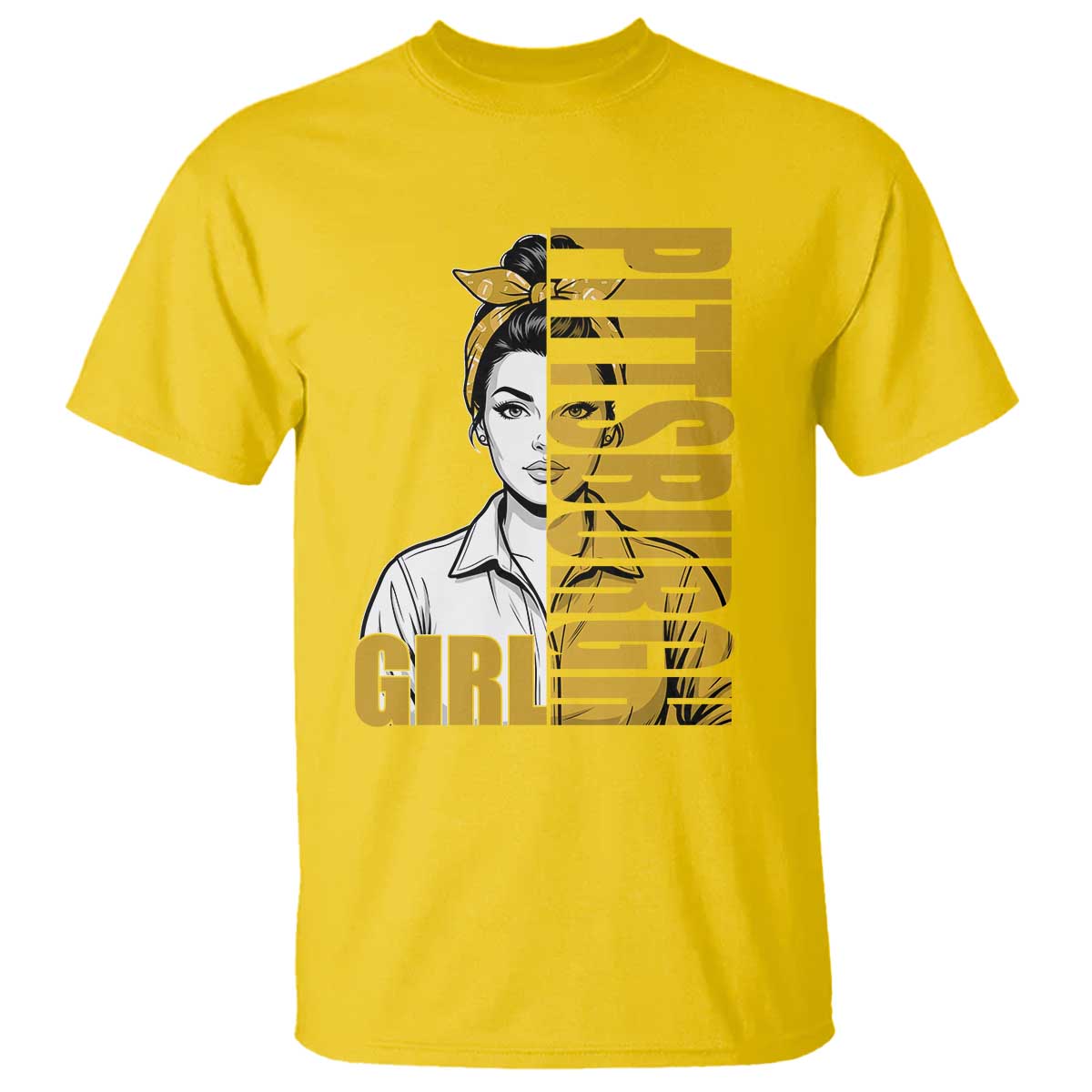 Strong Woman Football Game Day T Shirt Black And Gold City Pride