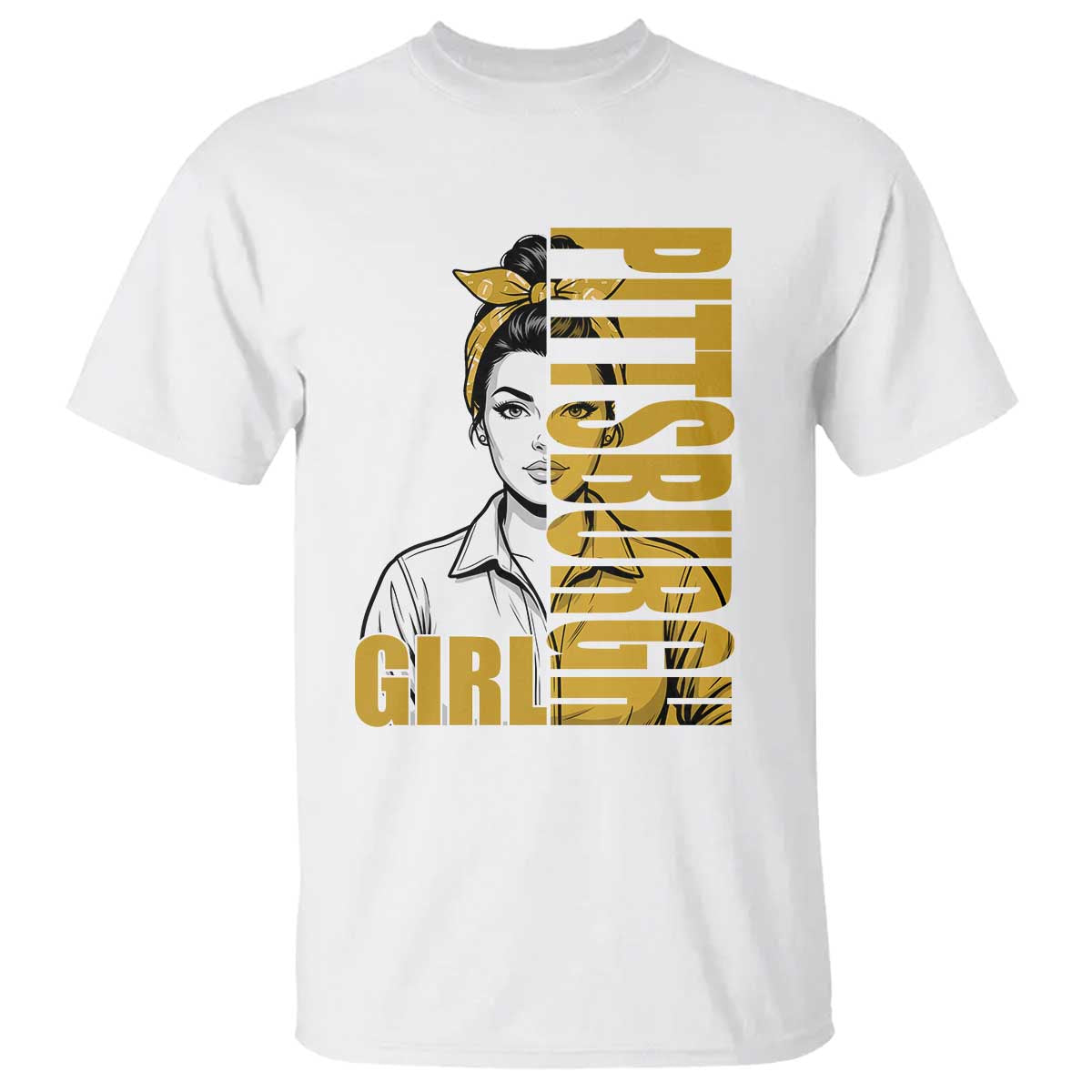 Strong Woman Football Game Day T Shirt Black And Gold City Pride