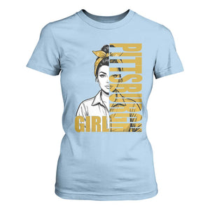 Strong Woman Football Game Day T Shirt For Women Black And Gold City Pride