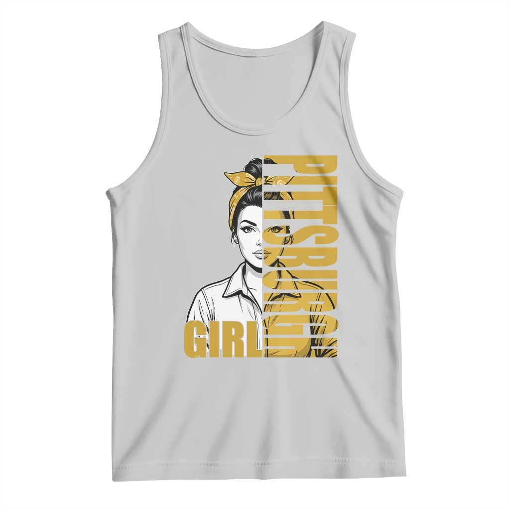Strong Woman Football Game Day Tank Top Black And Gold City Pride
