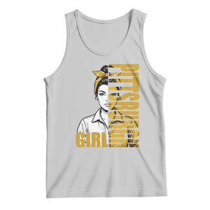 Strong Woman Football Game Day Tank Top Black And Gold City Pride