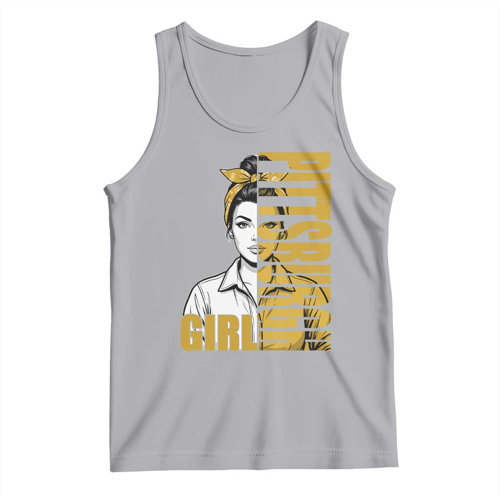 Strong Woman Football Game Day Tank Top Black And Gold City Pride