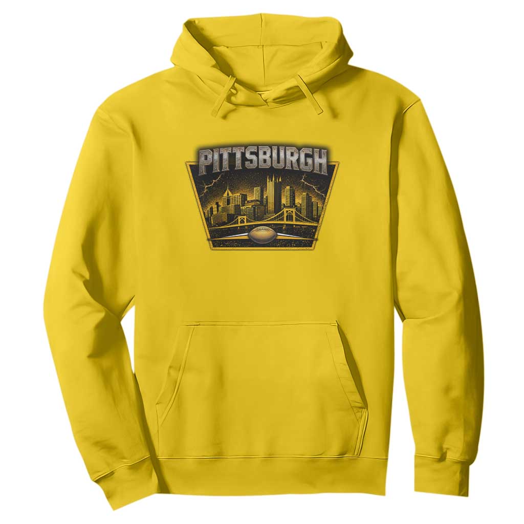 Pittsburgh Skyline Crest Graphic Hoodie Football Lover Gift TS12 Daisy Print Your Wear
