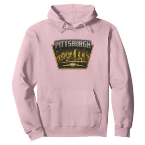 Pittsburgh Skyline Crest Graphic Hoodie Football Lover Gift