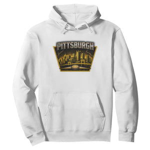 Pittsburgh Skyline Crest Graphic Hoodie Football Lover Gift