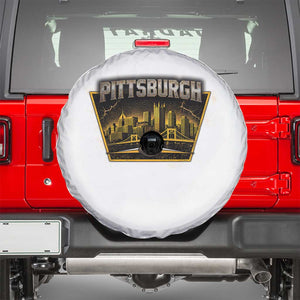 Pittsburgh Skyline Crest Graphic Spare Tire Cover Football Lover Gift