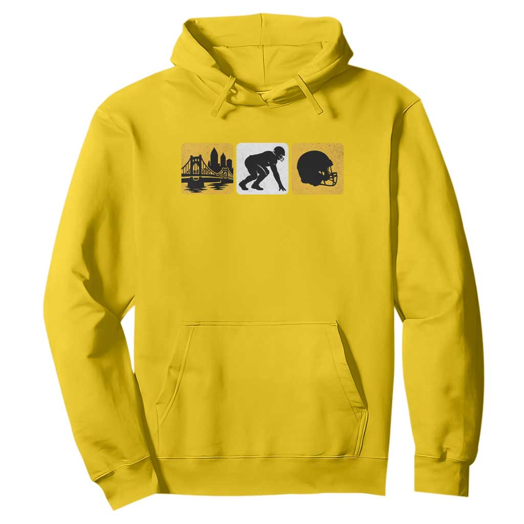 Pittsburgh Skyline Crest Graphic Hoodie Football Fan Pride