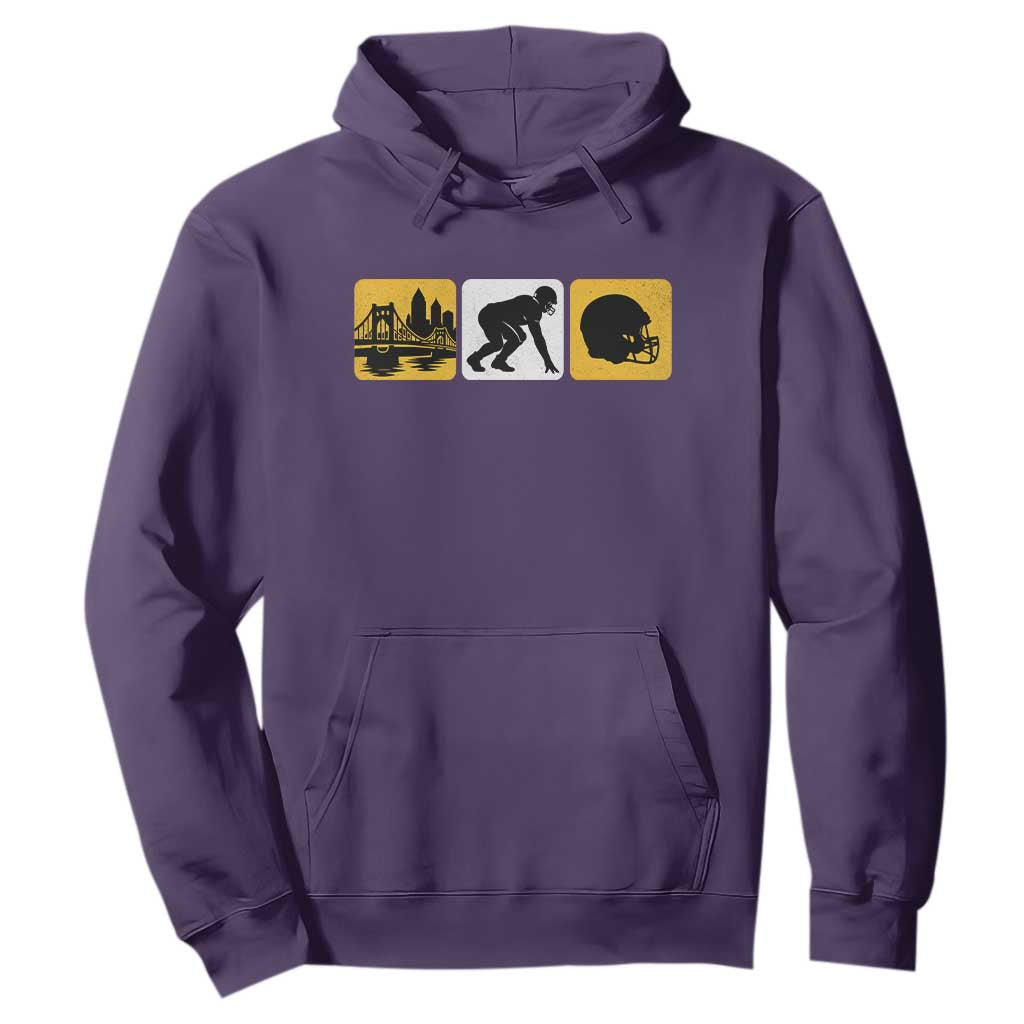Pittsburgh Skyline Crest Graphic Hoodie Football Fan Pride
