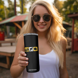 Pittsburgh Skyline Crest Graphic Skinny Tumbler Football Fan Pride