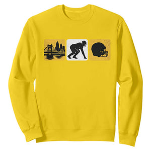 Pittsburgh Skyline Crest Graphic Sweatshirt Football Fan Pride