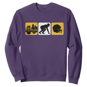 Pittsburgh Skyline Crest Graphic Sweatshirt Football Fan Pride