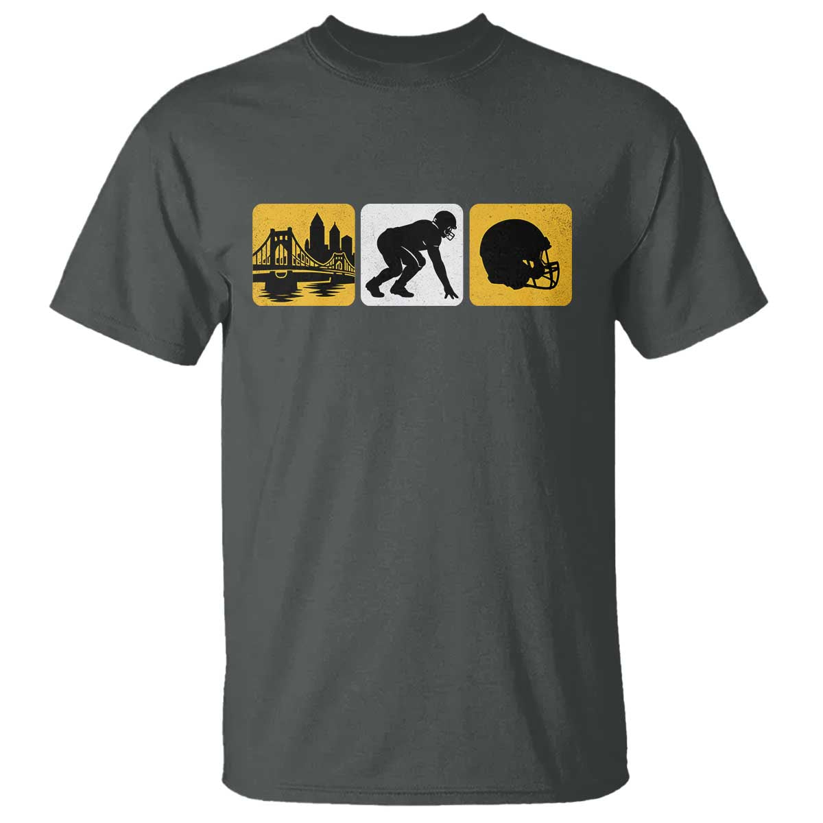 Pittsburgh Skyline Crest Graphic T Shirt Football Fan Pride
