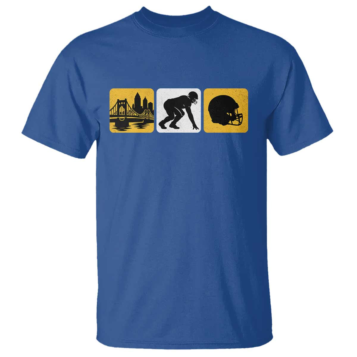 Pittsburgh Skyline Crest Graphic T Shirt Football Fan Pride