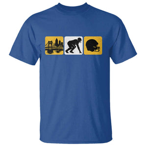 Pittsburgh Skyline Crest Graphic T Shirt Football Fan Pride