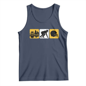 Pittsburgh Skyline Crest Graphic Tank Top Football Fan Pride