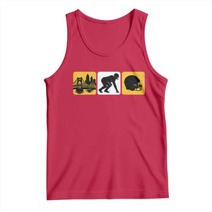 Pittsburgh Skyline Crest Graphic Tank Top Football Fan Pride