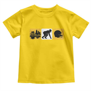 Pittsburgh Skyline Crest Graphic Toddler T Shirt Football Fan Pride