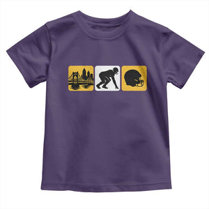 Pittsburgh Skyline Crest Graphic Toddler T Shirt Football Fan Pride