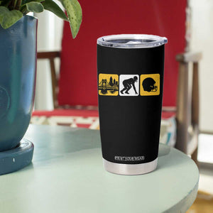 Pittsburgh Skyline Crest Graphic Tumbler Cup Football Fan Pride