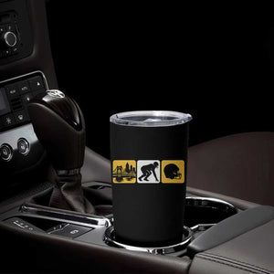 Pittsburgh Skyline Crest Graphic Tumbler Cup Football Fan Pride