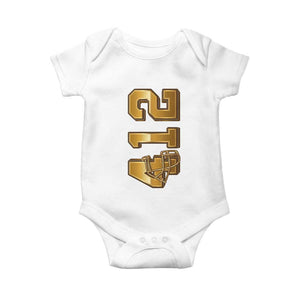 Vintage Pittsburgh City Skyline Crest Baby Onesie Game Day Fan Pride