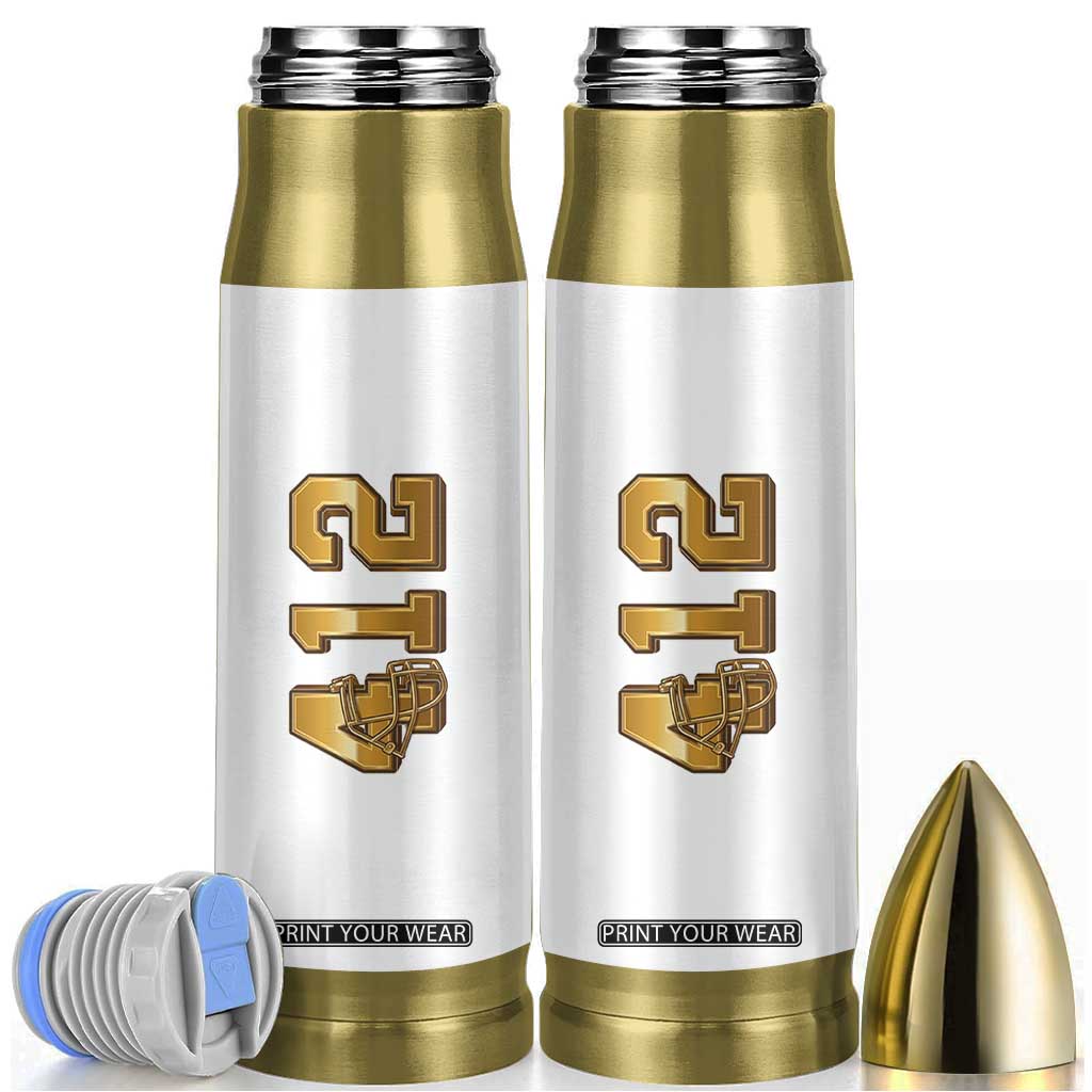 Vintage Pittsburgh City Skyline Crest Bullet Tumbler Game Day Fan Pride