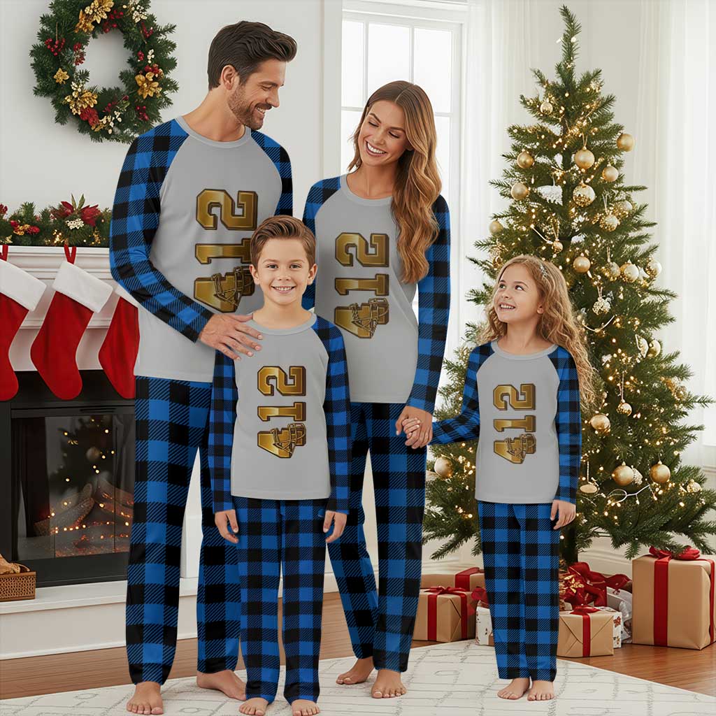 Vintage Pittsburgh City Skyline Crest Plaid Pajama Set Game Day Fan Pride
