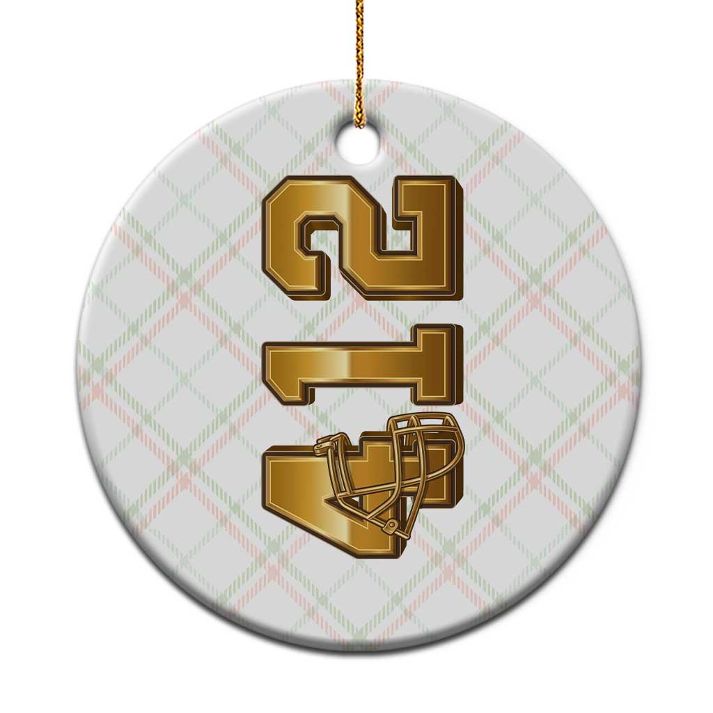 Vintage Pittsburgh City Skyline Crest Ceramic Ornament Game Day Fan Pride