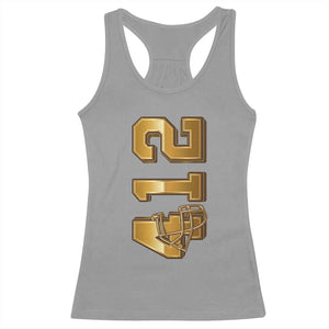 Vintage Pittsburgh City Skyline Crest Racerback Tank Top Game Day Fan Pride