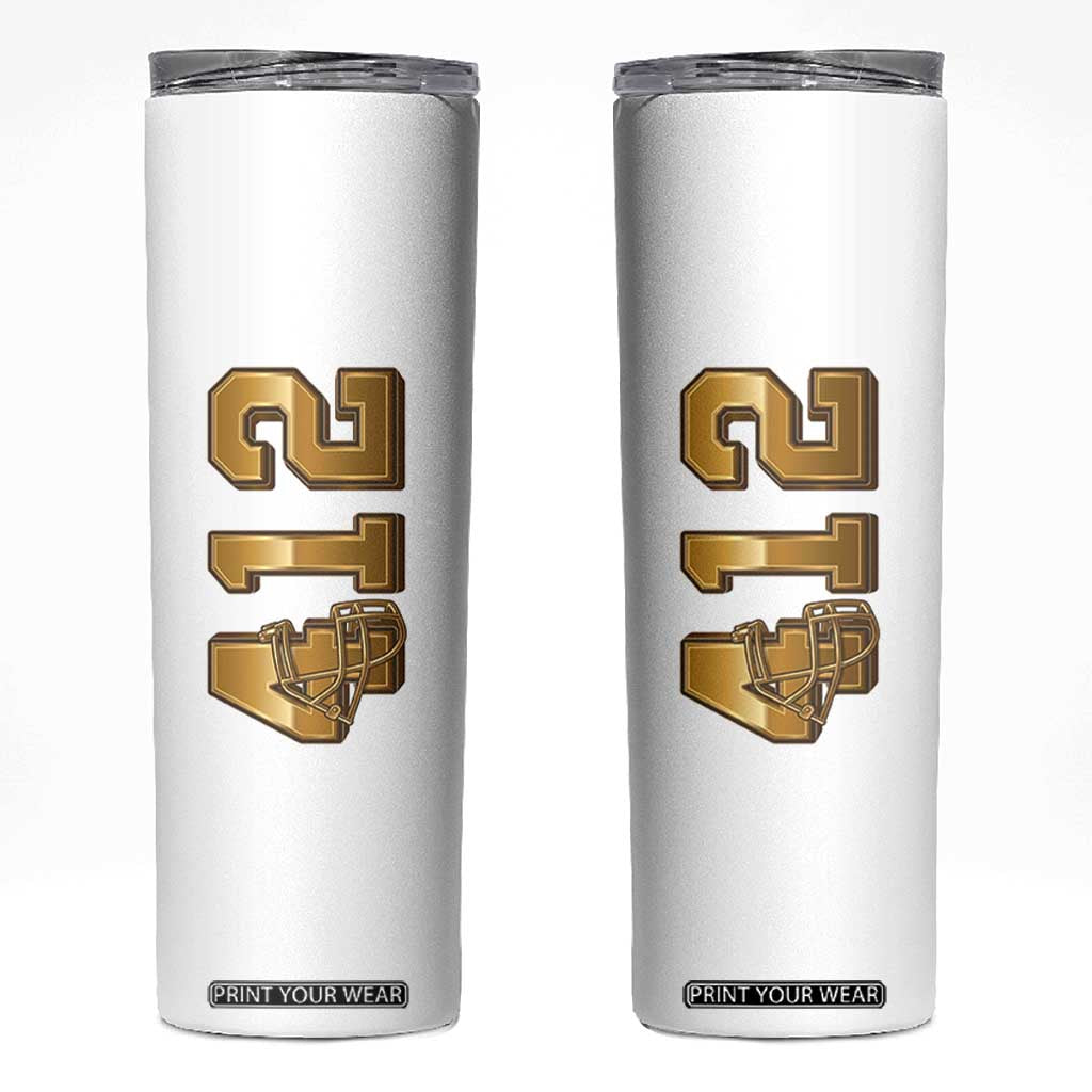 Vintage Pittsburgh City Skyline Crest Skinny Tumbler Game Day Fan Pride