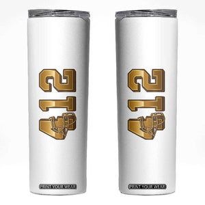 Vintage Pittsburgh City Skyline Crest Skinny Tumbler Game Day Fan Pride