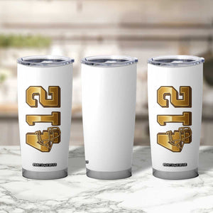 Vintage Pittsburgh City Skyline Crest Tumbler Cup Game Day Fan Pride