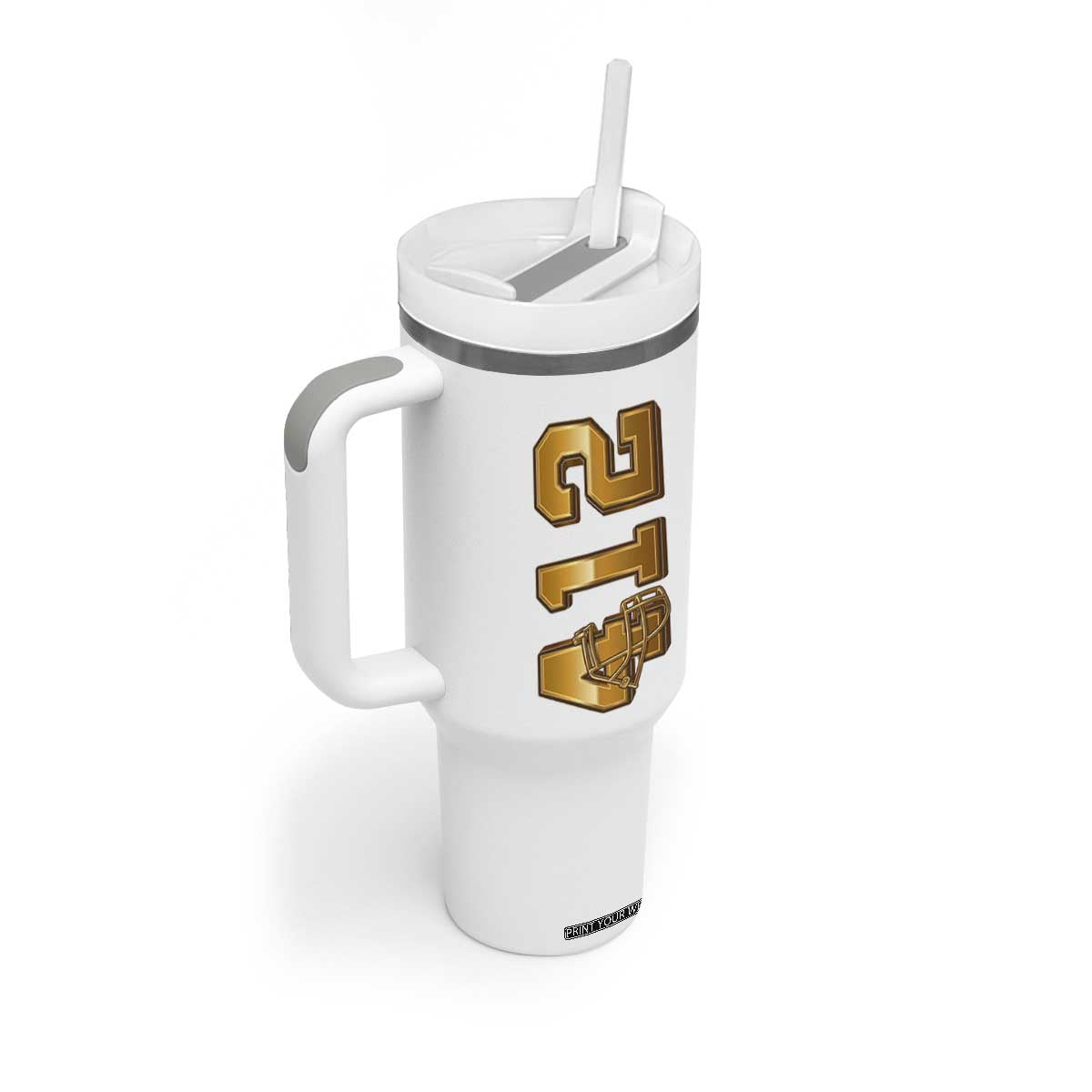 Vintage Pittsburgh City Skyline Crest Tumbler With Handle Game Day Fan Pride