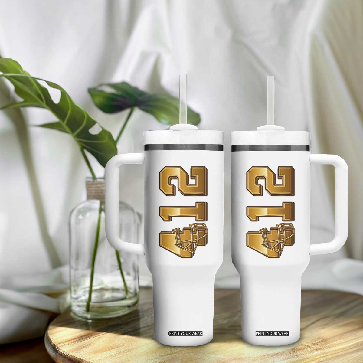 Vintage Pittsburgh City Skyline Crest Tumbler With Handle Game Day Fan Pride
