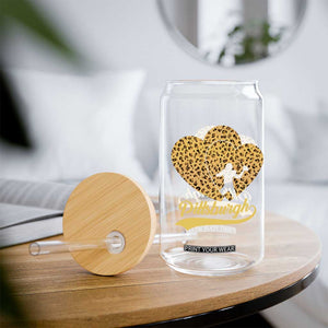 Vintage Leopard Heart Pittsburgh Pride Glass Can Football Lover Gift
