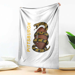 Vintage Black And Gold Rattlesnake Throw Blanket Pittsburgh Sports Fan