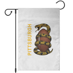 Vintage Black And Gold Rattlesnake Garden Flag Pittsburgh Sports Fan