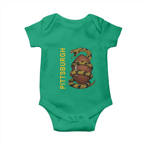 Vintage Black And Gold Rattlesnake Baby Onesie Pittsburgh Sports Fan