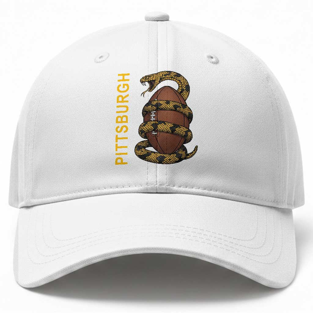 Vintage Black And Gold Rattlesnake Baseball Cap Pittsburgh Sports Fan