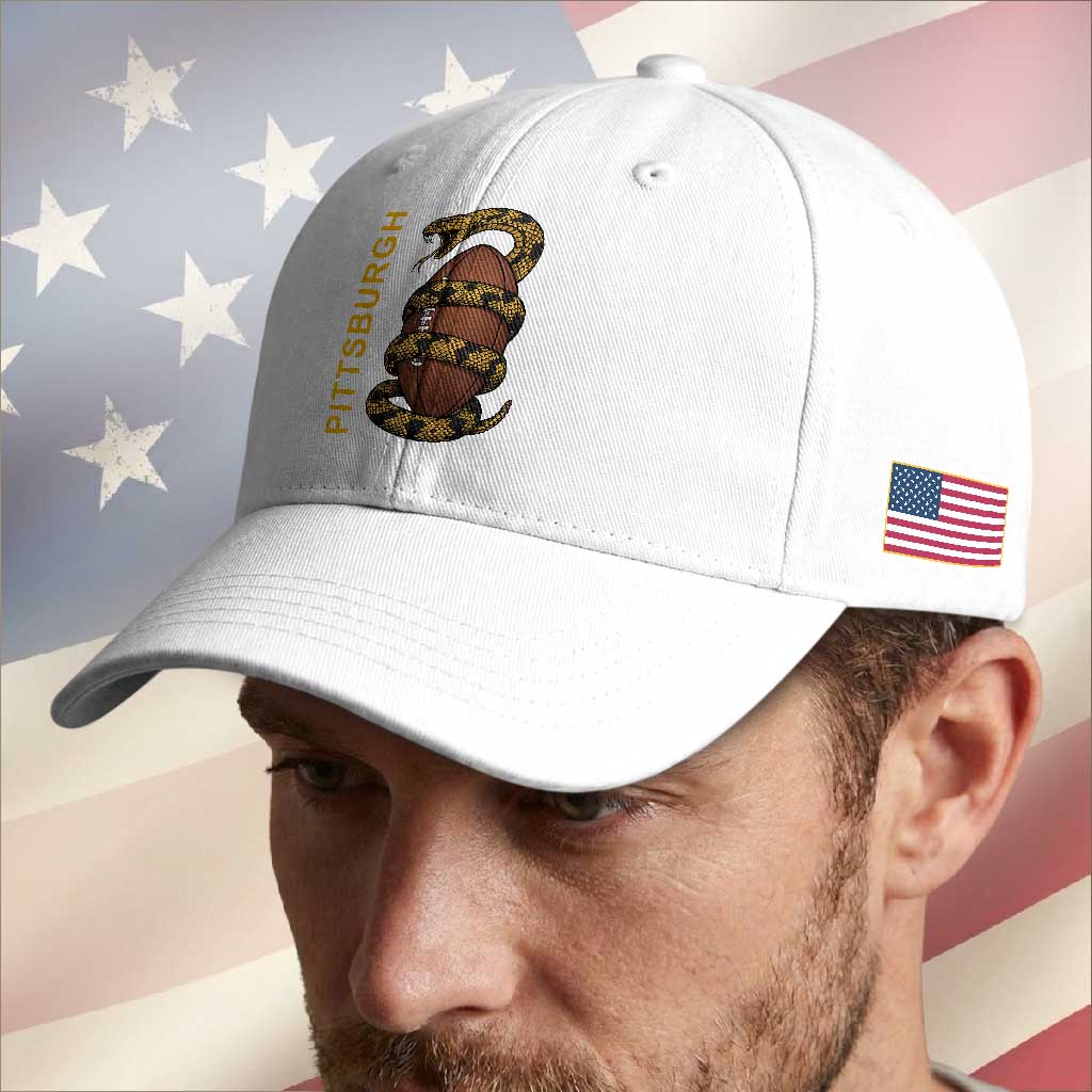 Vintage Black And Gold Rattlesnake Baseball Cap Pittsburgh Sports Fan