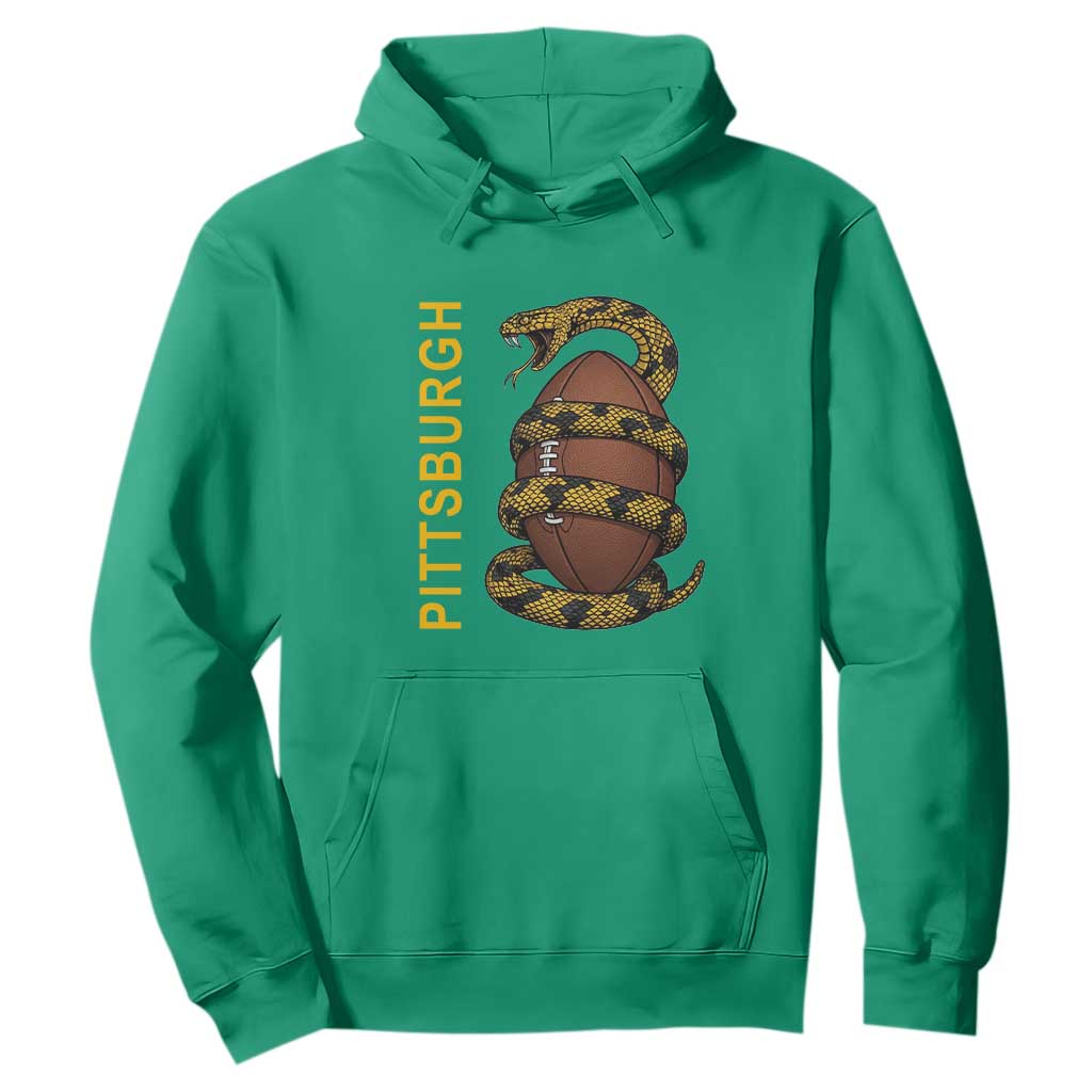 Vintage Black And Gold Rattlesnake Hoodie Pittsburgh Sports Fan