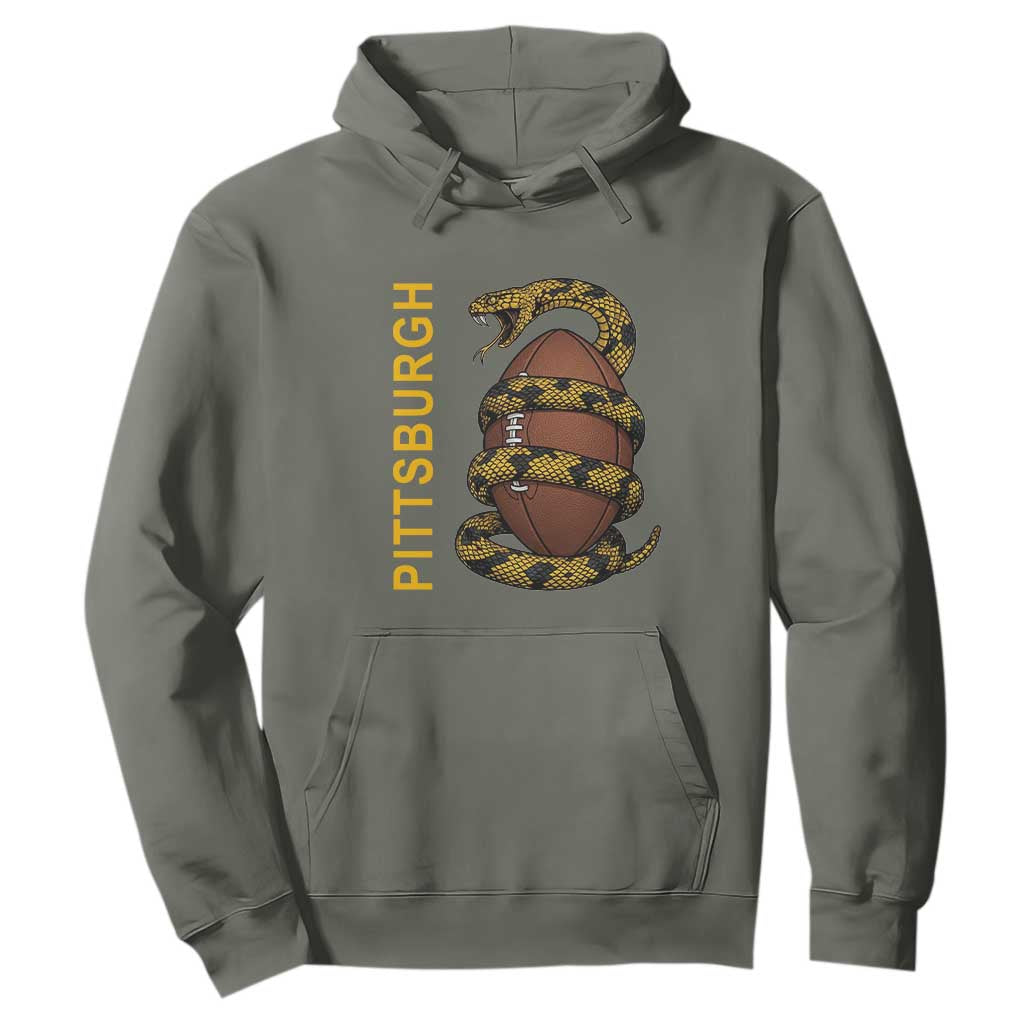 Vintage Black And Gold Rattlesnake Hoodie Pittsburgh Sports Fan